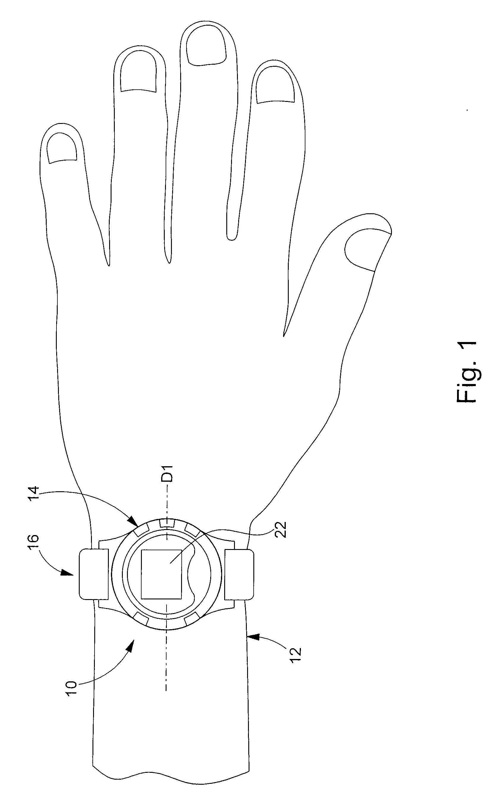 Pulsometer worn on wrist and associated control method