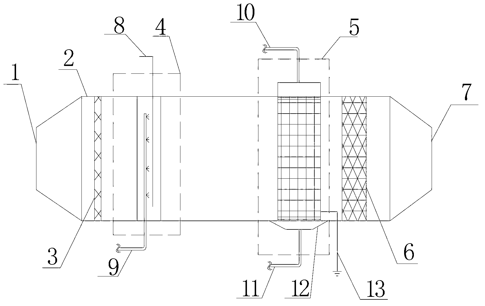 Electrostatic spraying and dust-removing system