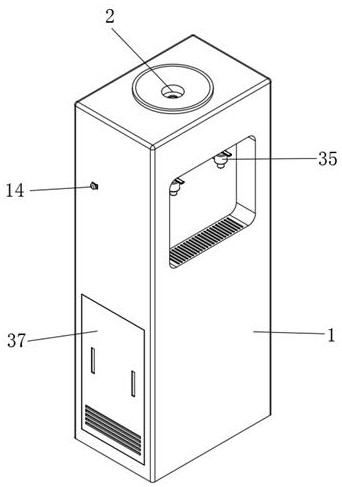 Drinking water filtering device for nephrology patients