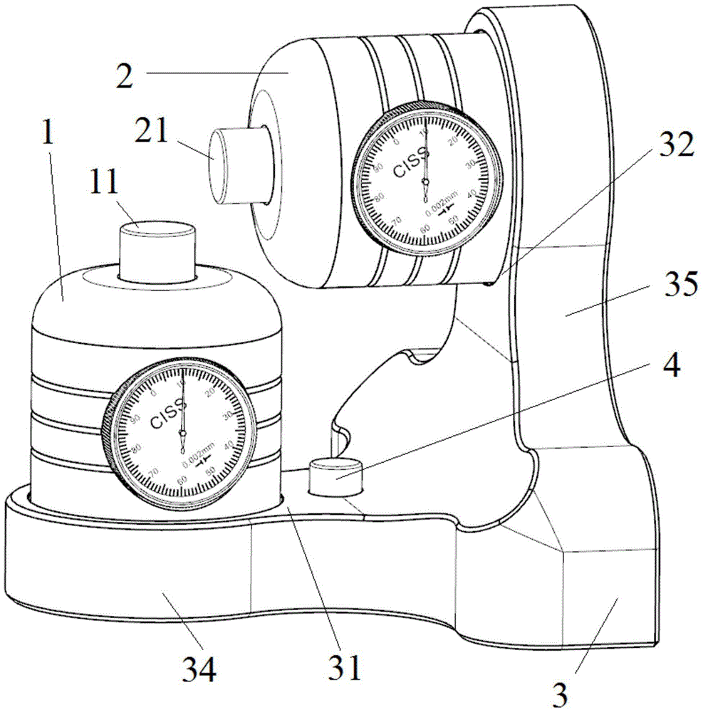 Rtcp dynamic precision calibration device and calibration method for five-axis linkage machine tool