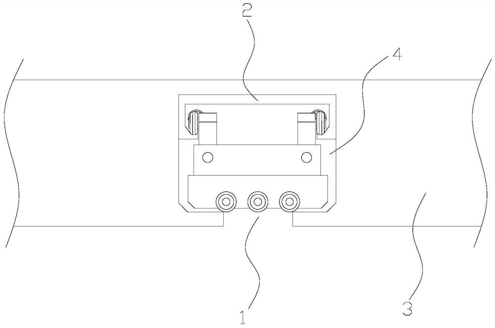 Rotary cam split type crossed guide rail sliding block