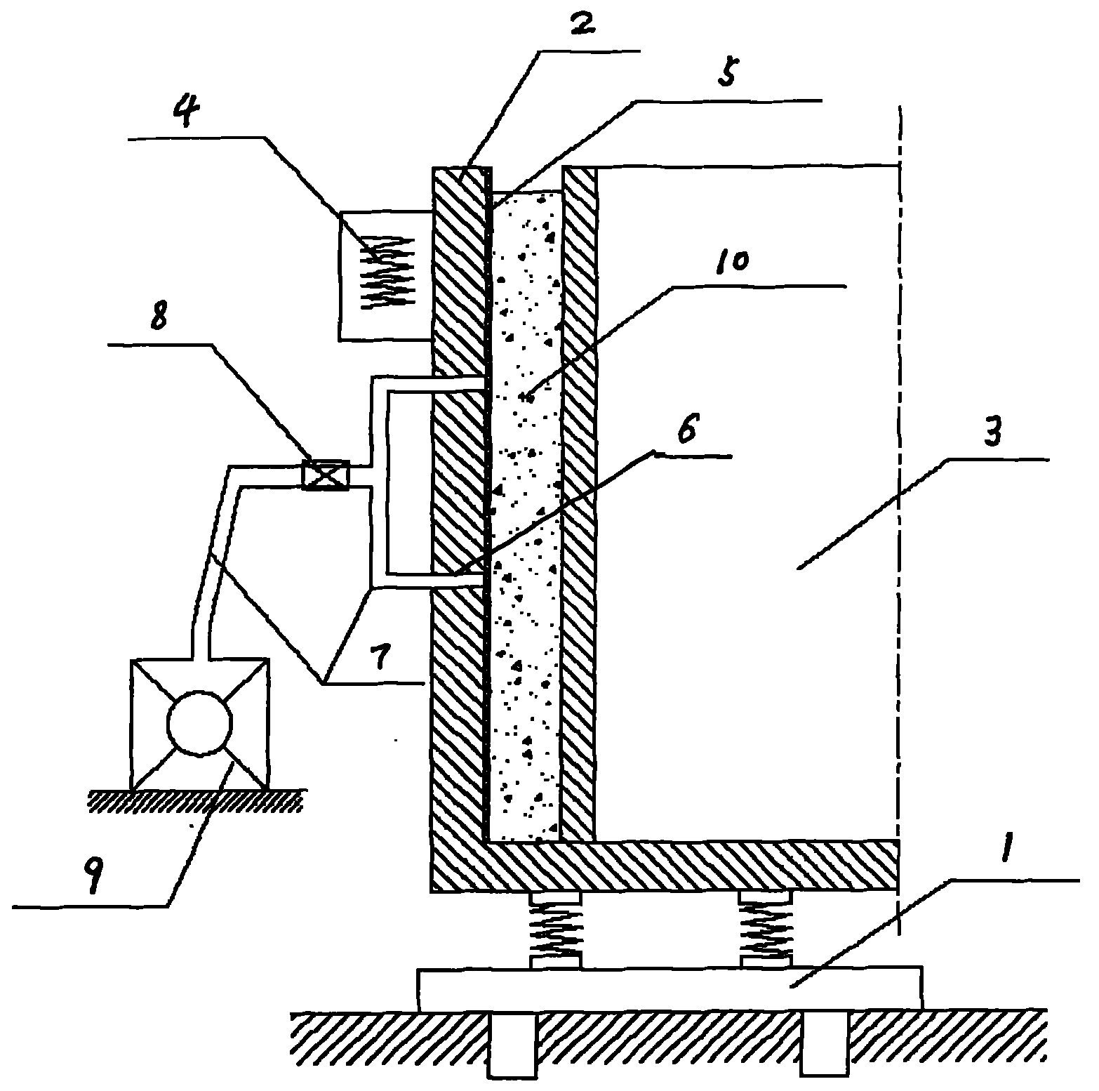 Method and device for forecasting concrete anti-leaking U-shaped groove by using permeability formwork gasket