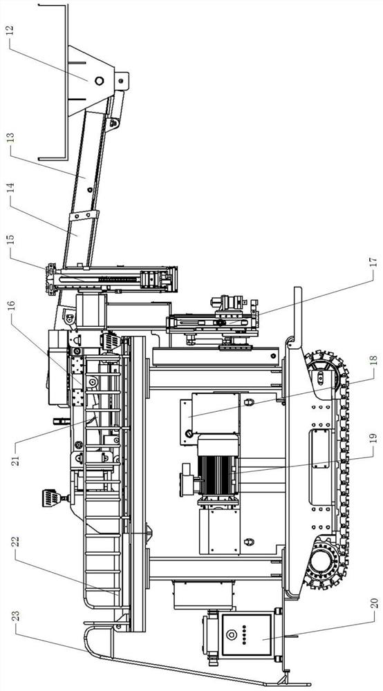 Coal mine underground non-repeated support rapid tunneling drilling and anchoring complete set of equipment