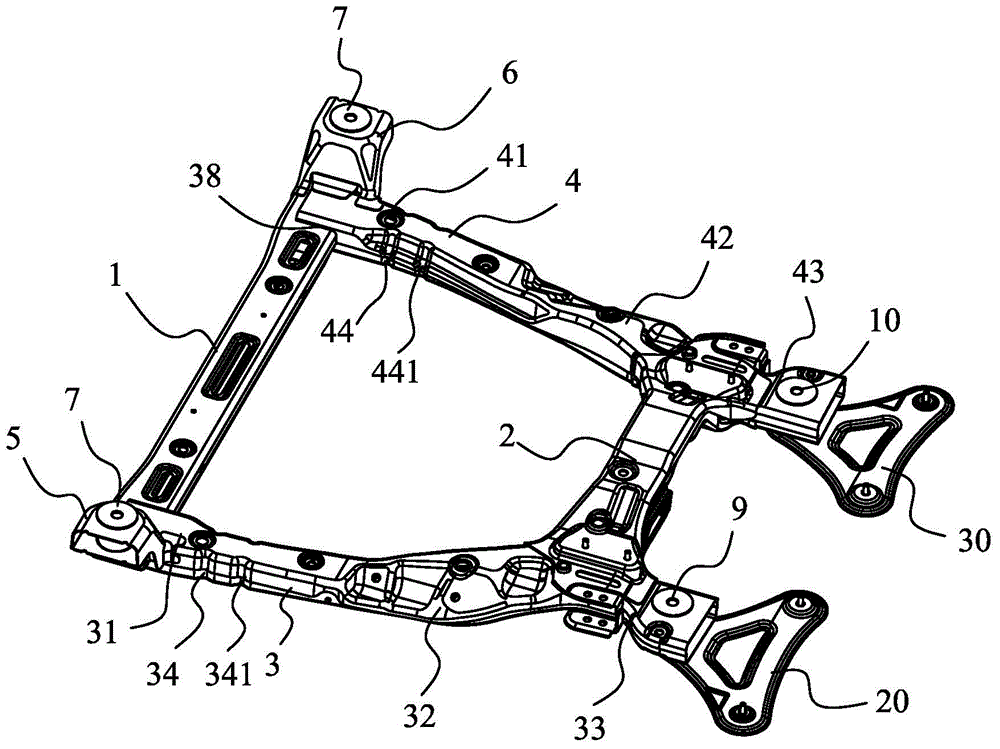 Front automotive auxiliary frame