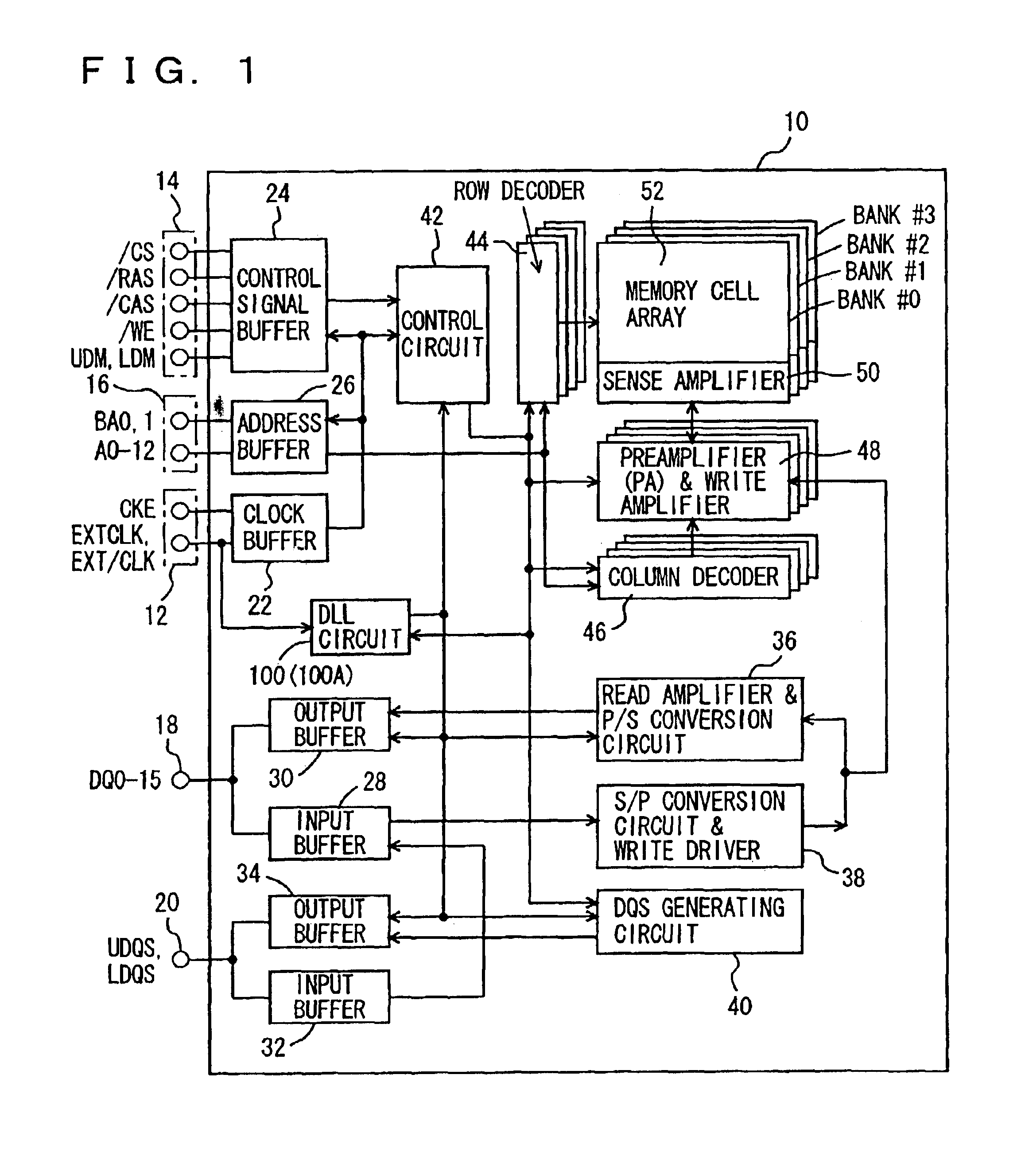 Semiconductor memory device with clock generating circuit