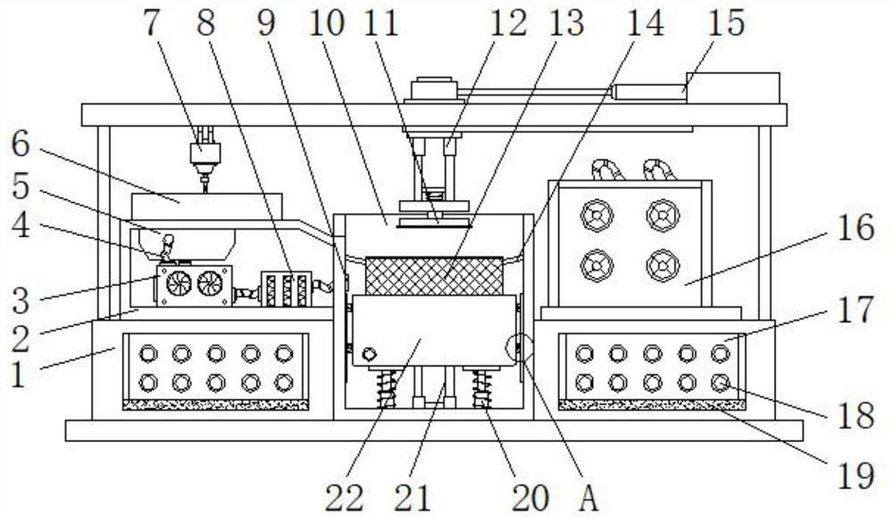 Multi-stage processing device for high-speed train seat parts