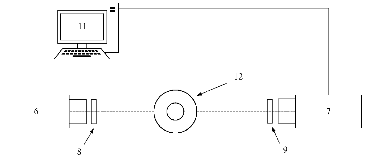 Flame excited state particle radiation rate measurement method based on uniform light source