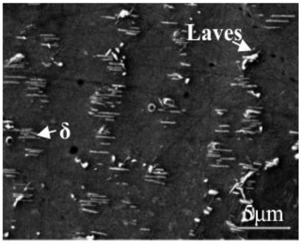 Preparation method of material increase manufactured nickel-based high-temperature alloy reserved with Laves phase