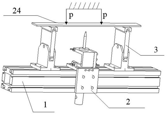 A test tool and test method for the bending mechanical properties of a honeycomb sandwich structure