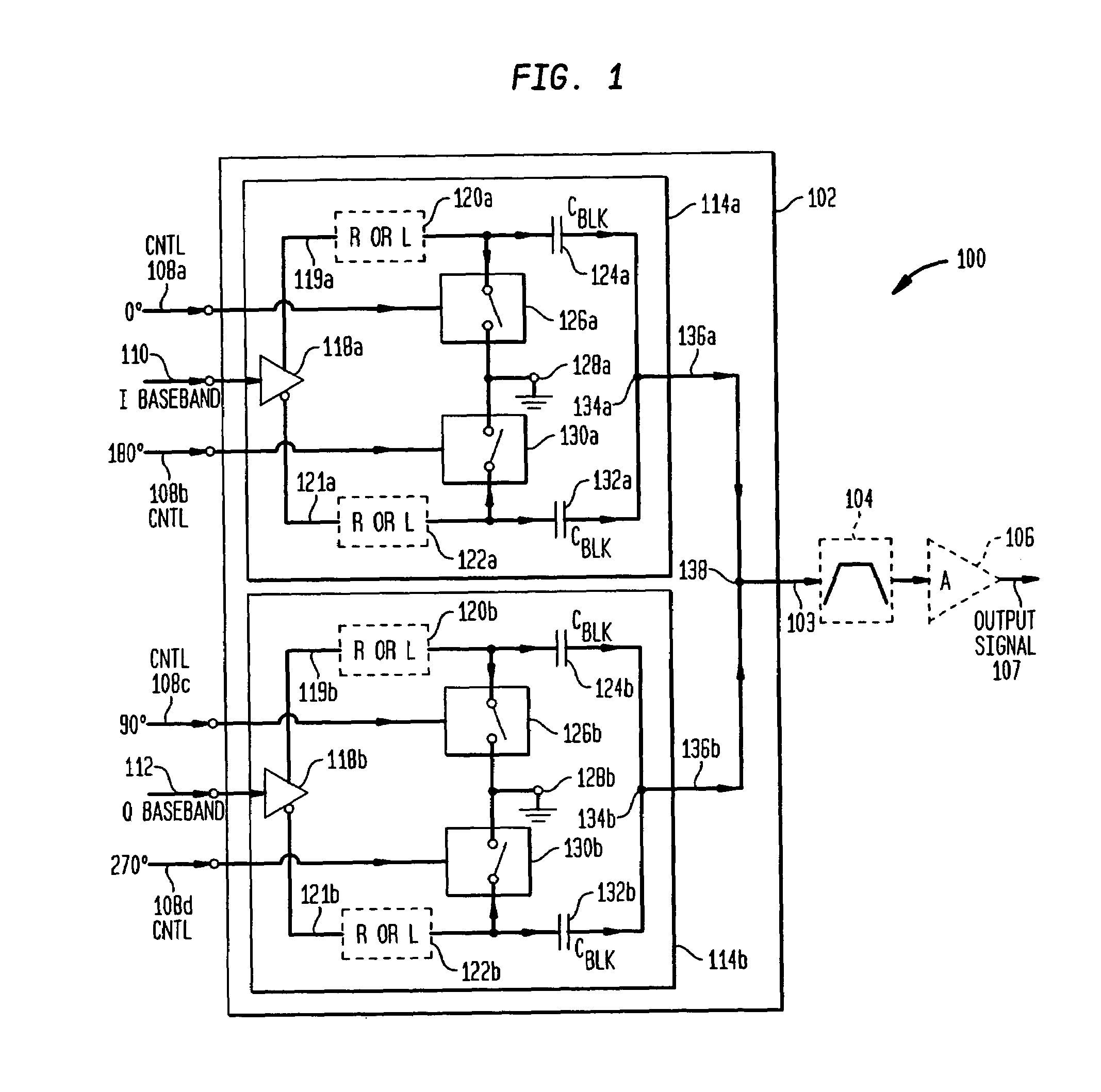 Active polyphase inverter filter for quadrature signal generation