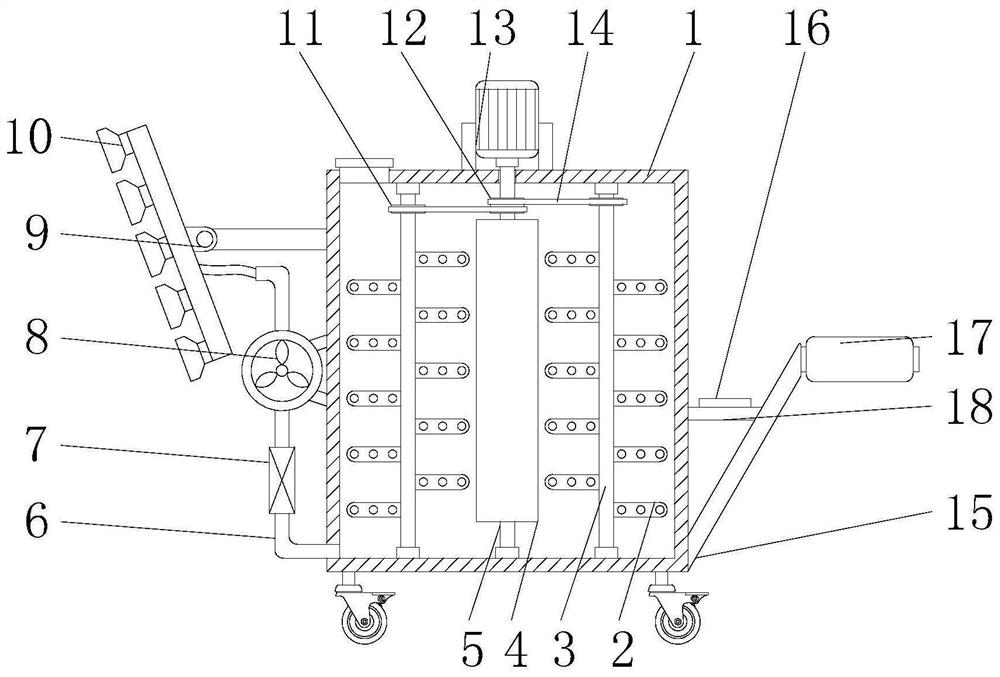 Crop pesticide spraying device