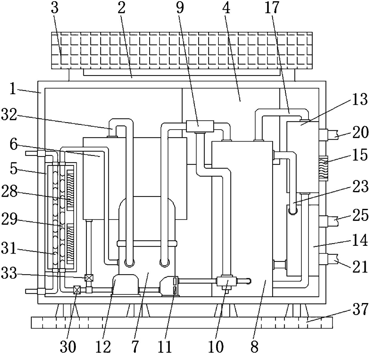 Efficient energy-saving type heat pump for family heating