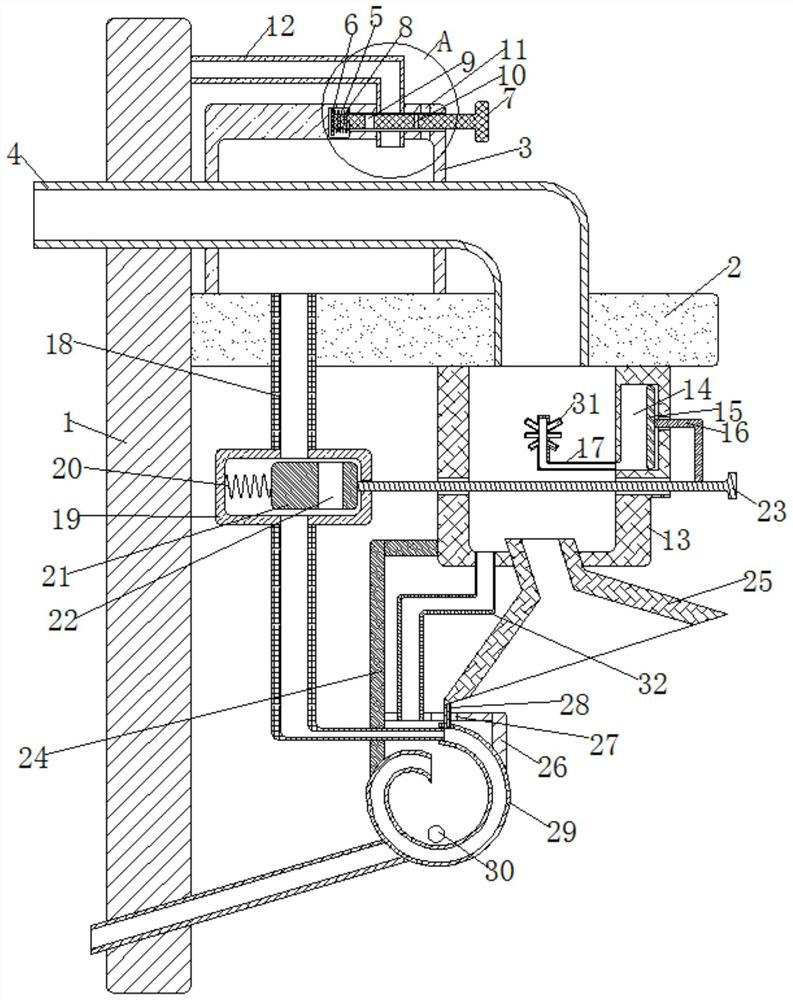 Energy-saving and environment-friendly automatic cleaning device for oil accumulating groove of range hood