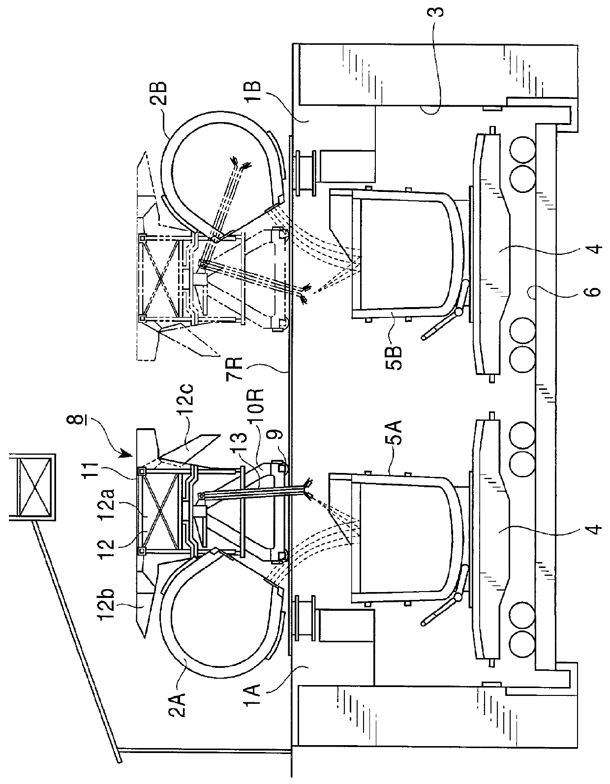 Fume dust suppression during pouring of molten metal, and apparatus