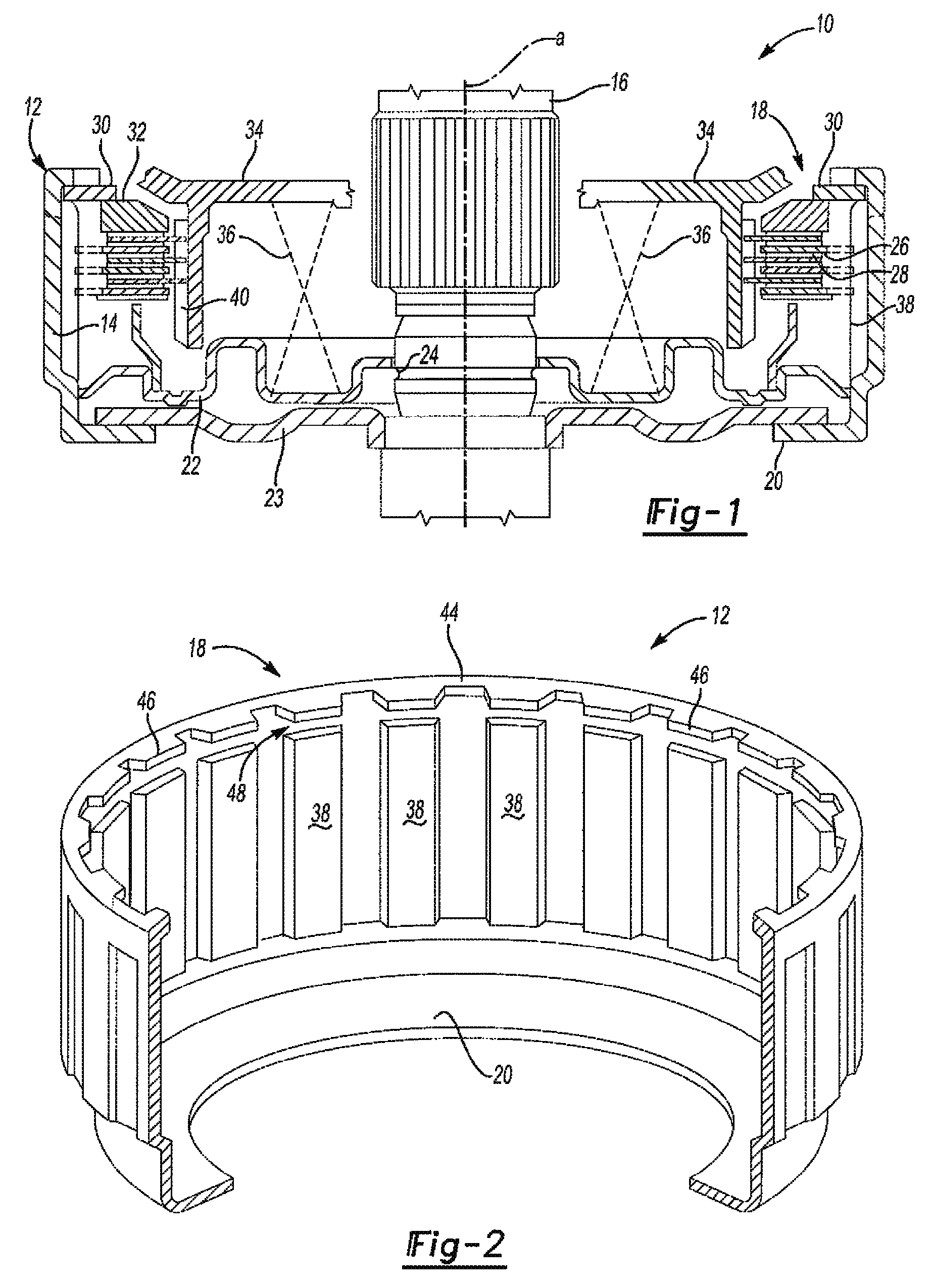 Clutch assembly with formed retention ring