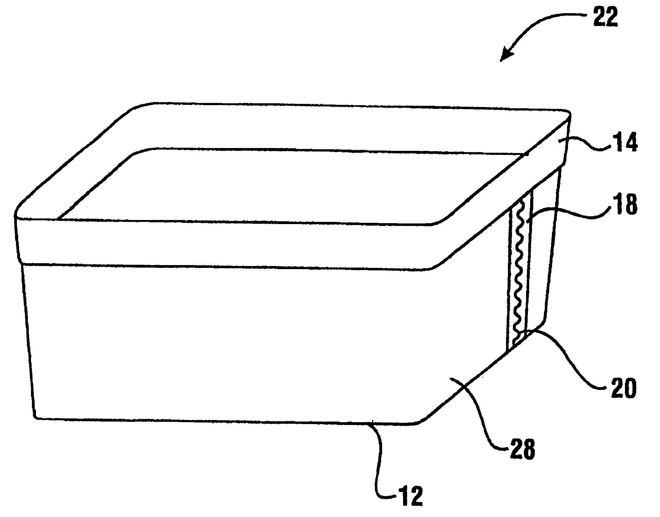 Label Ledge for Injection Molded Containers