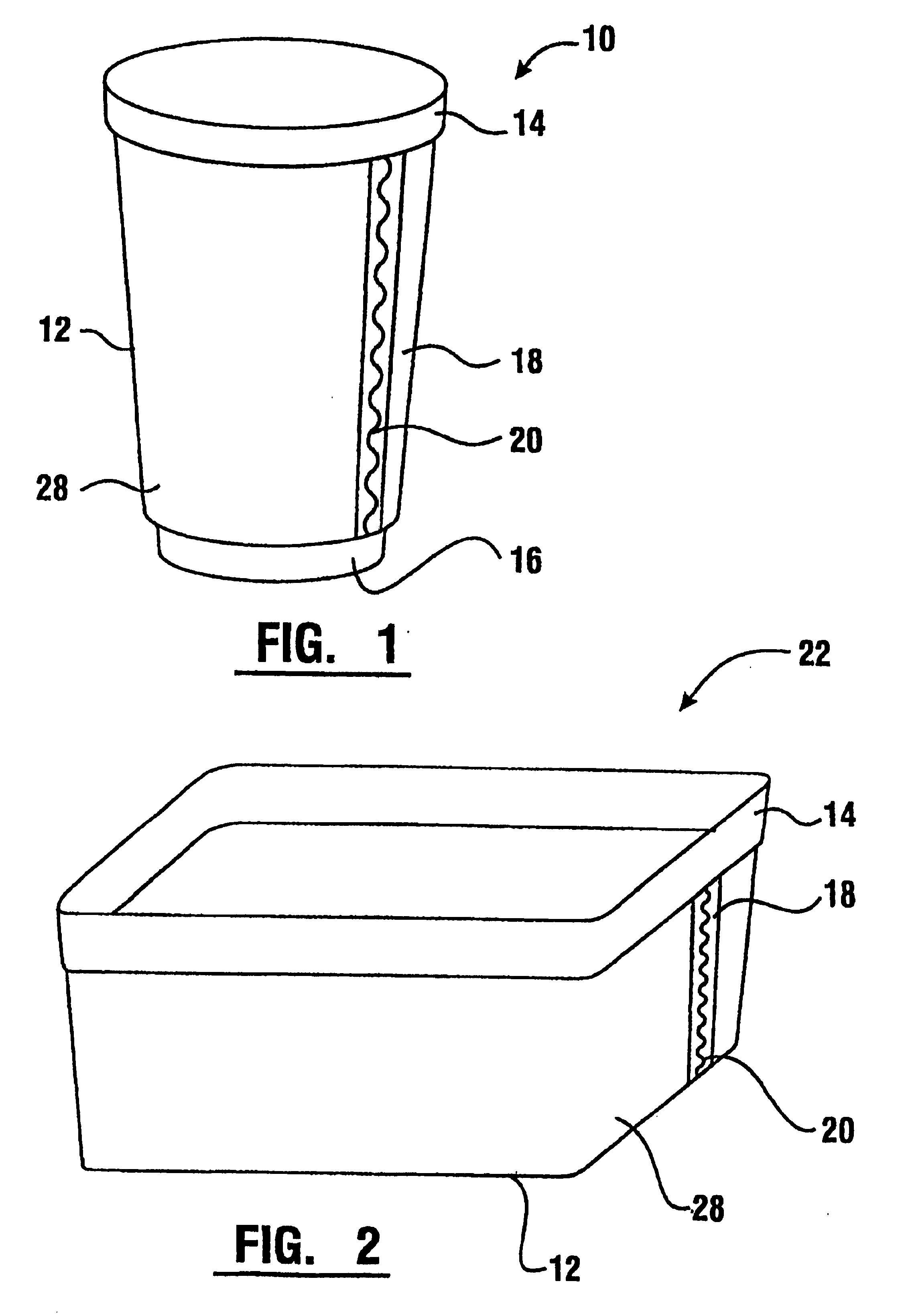 Label Ledge for Injection Molded Containers