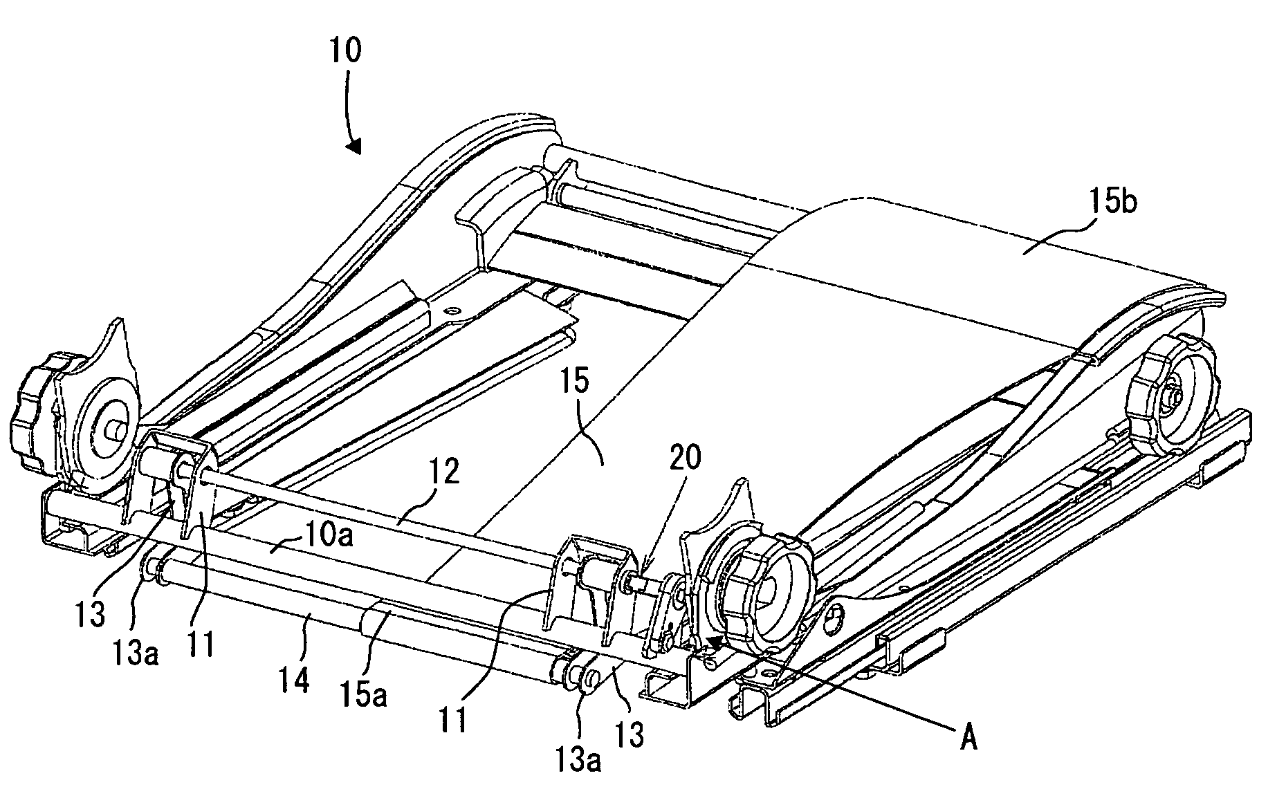 Seat structure and device for determining load on seat