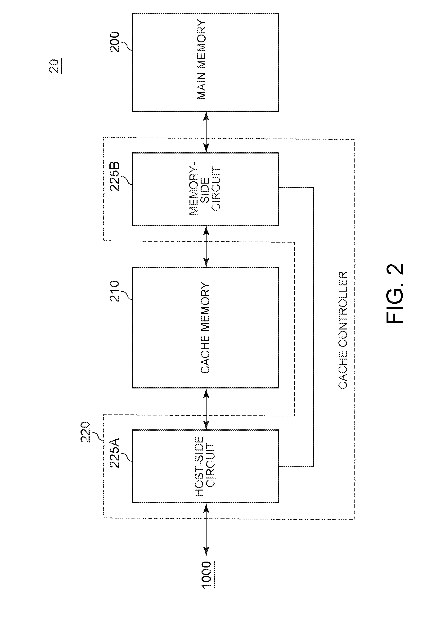 System for caching data from a main memory with a plurality of cache states