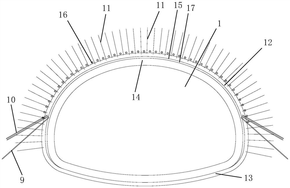 Construction method of water-rich and weak surrounding rock tunnel crossing fault fracture zone