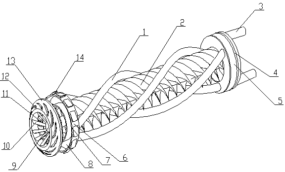 Pipeline dredging device for laying power construction cables