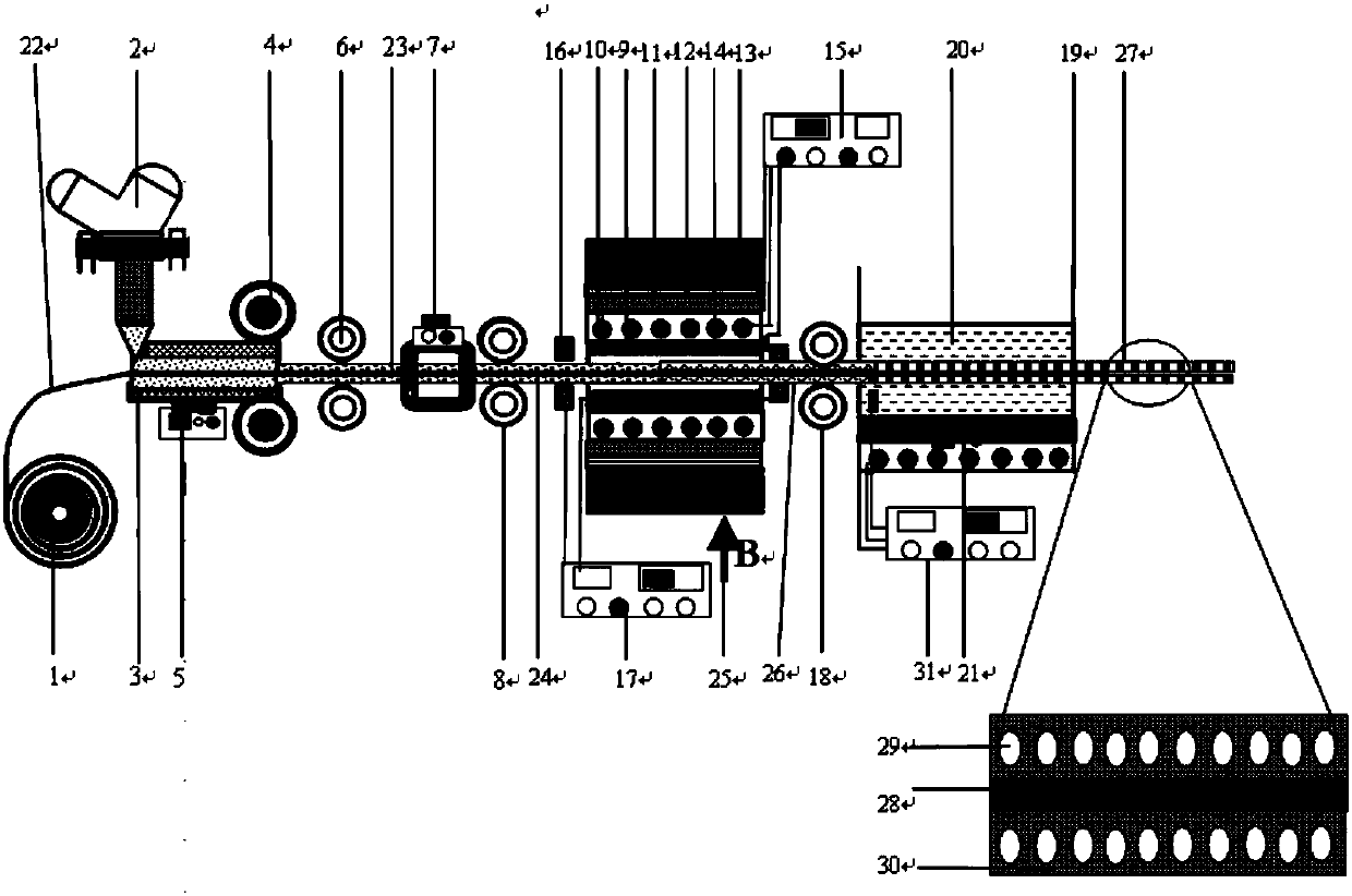 Method for preparing lightweight special-shaped steel by sandwich sintering method