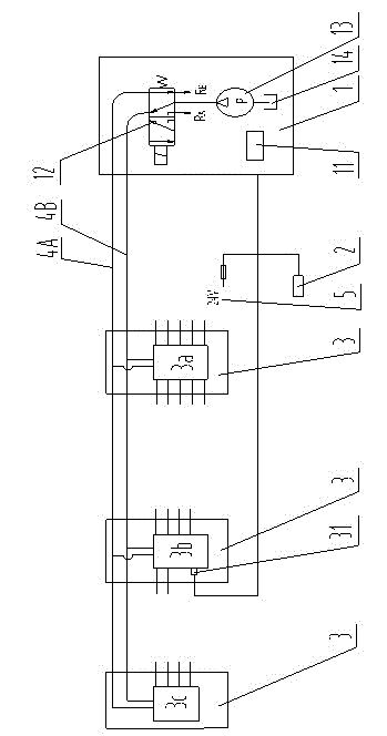 Automatic lubricating system of excavator