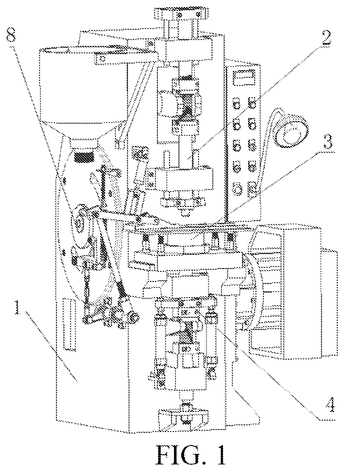 Powder dry-pressing molding device and method