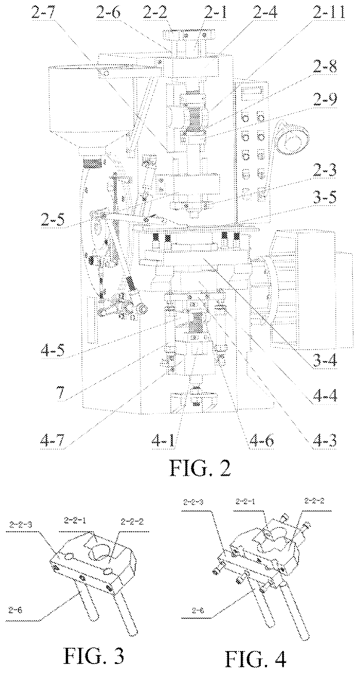 Powder dry-pressing molding device and method