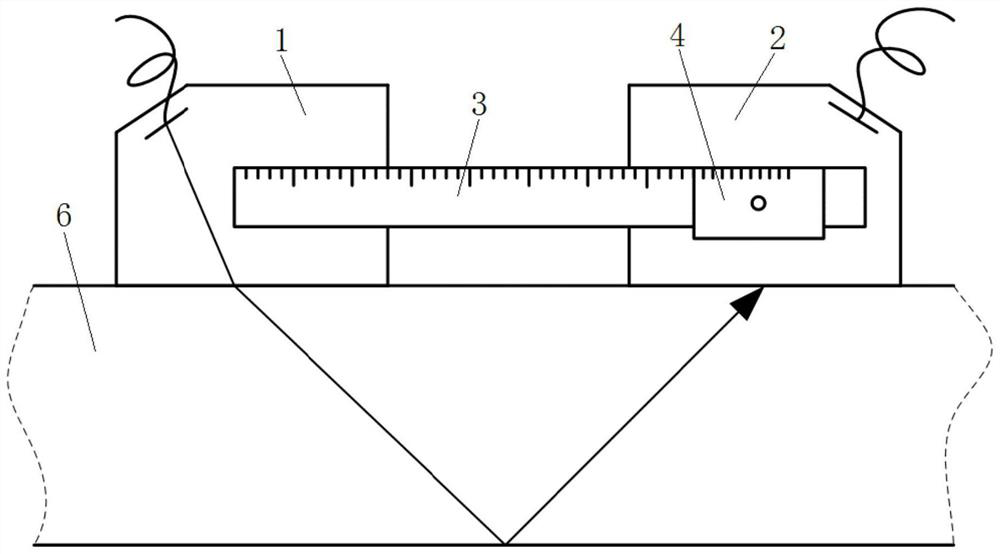Ultrasonic probe device and workpiece sound velocity measuring method