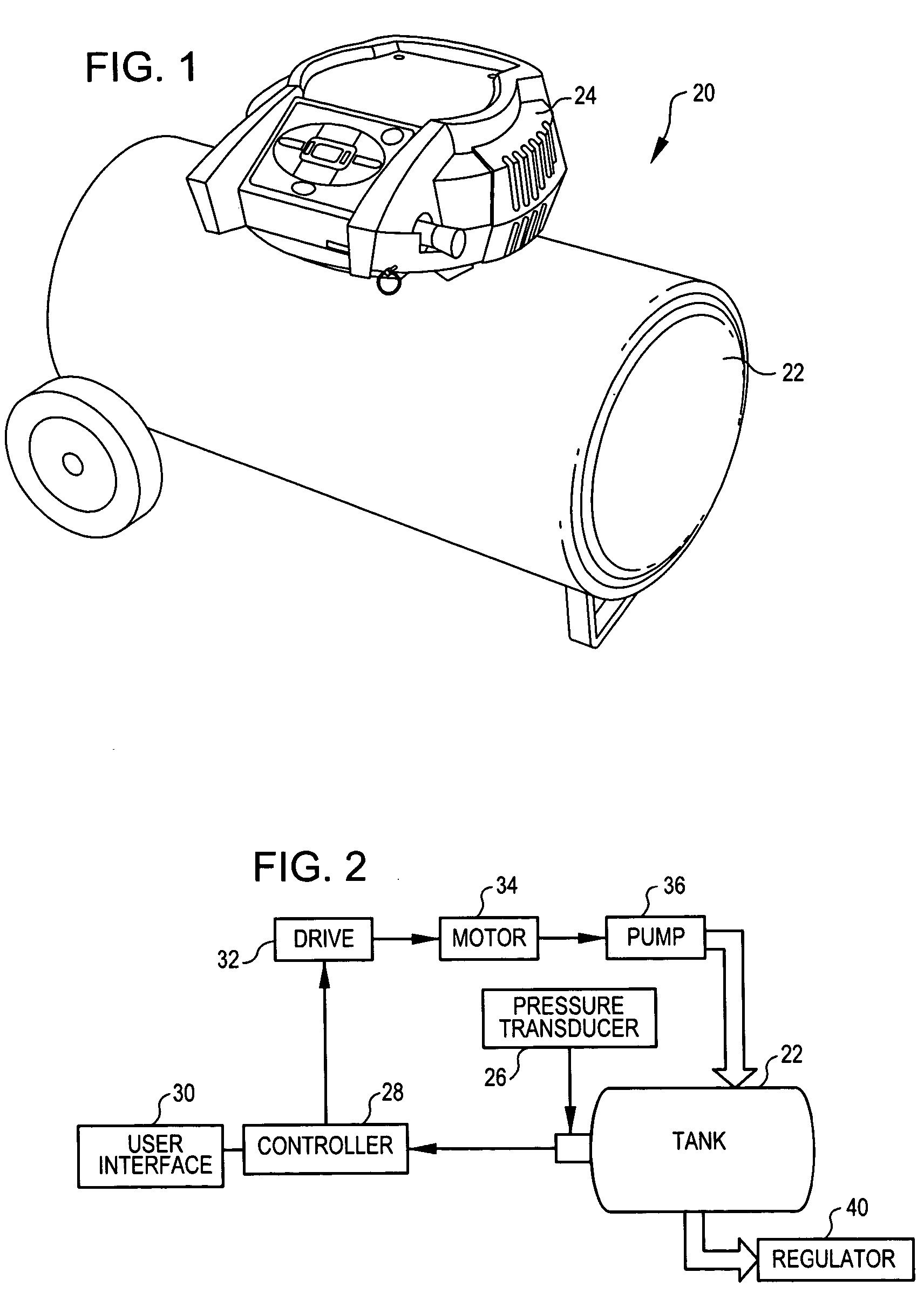 Air compressor with variable speed motor
