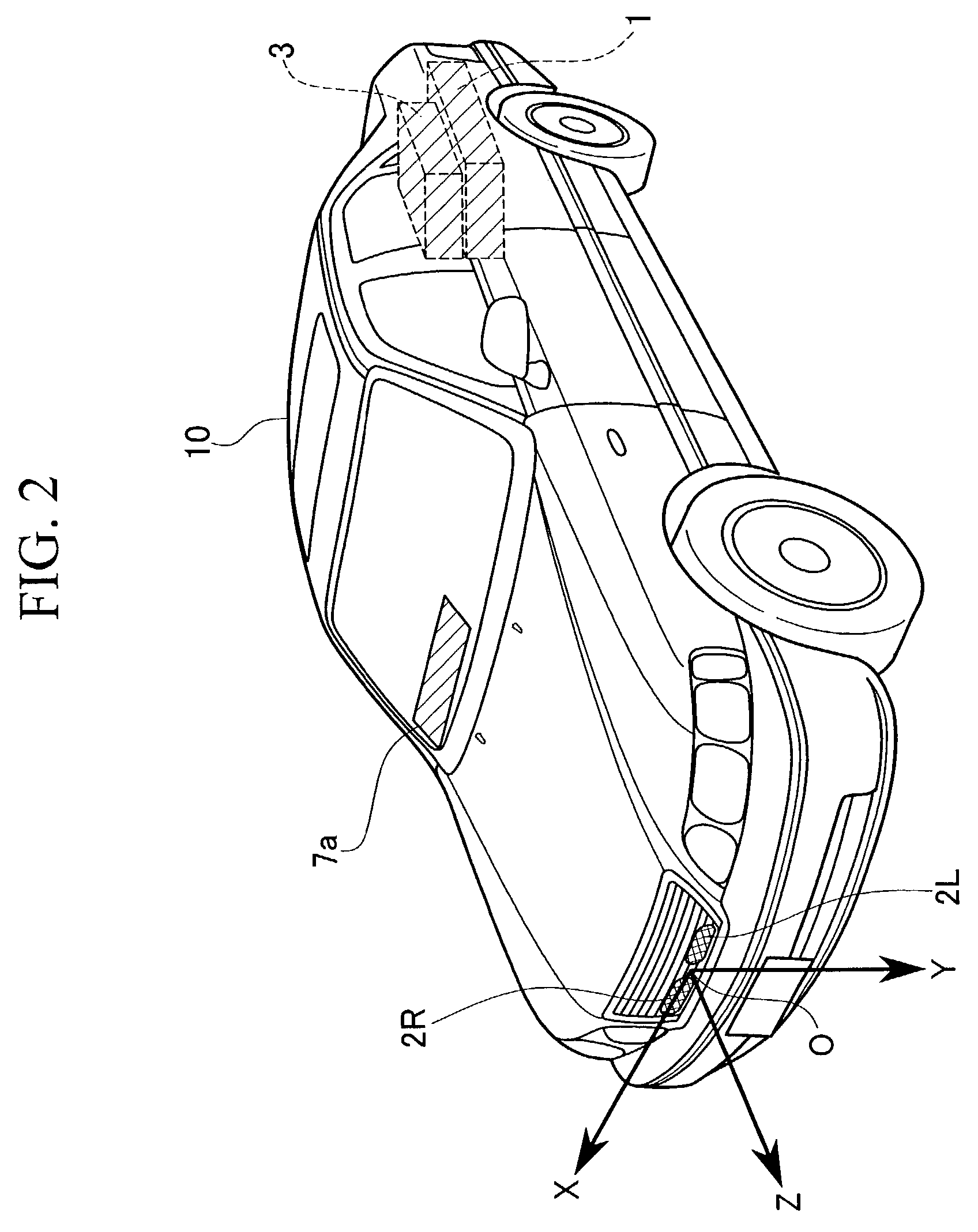 Device for monitoring around a vehicle