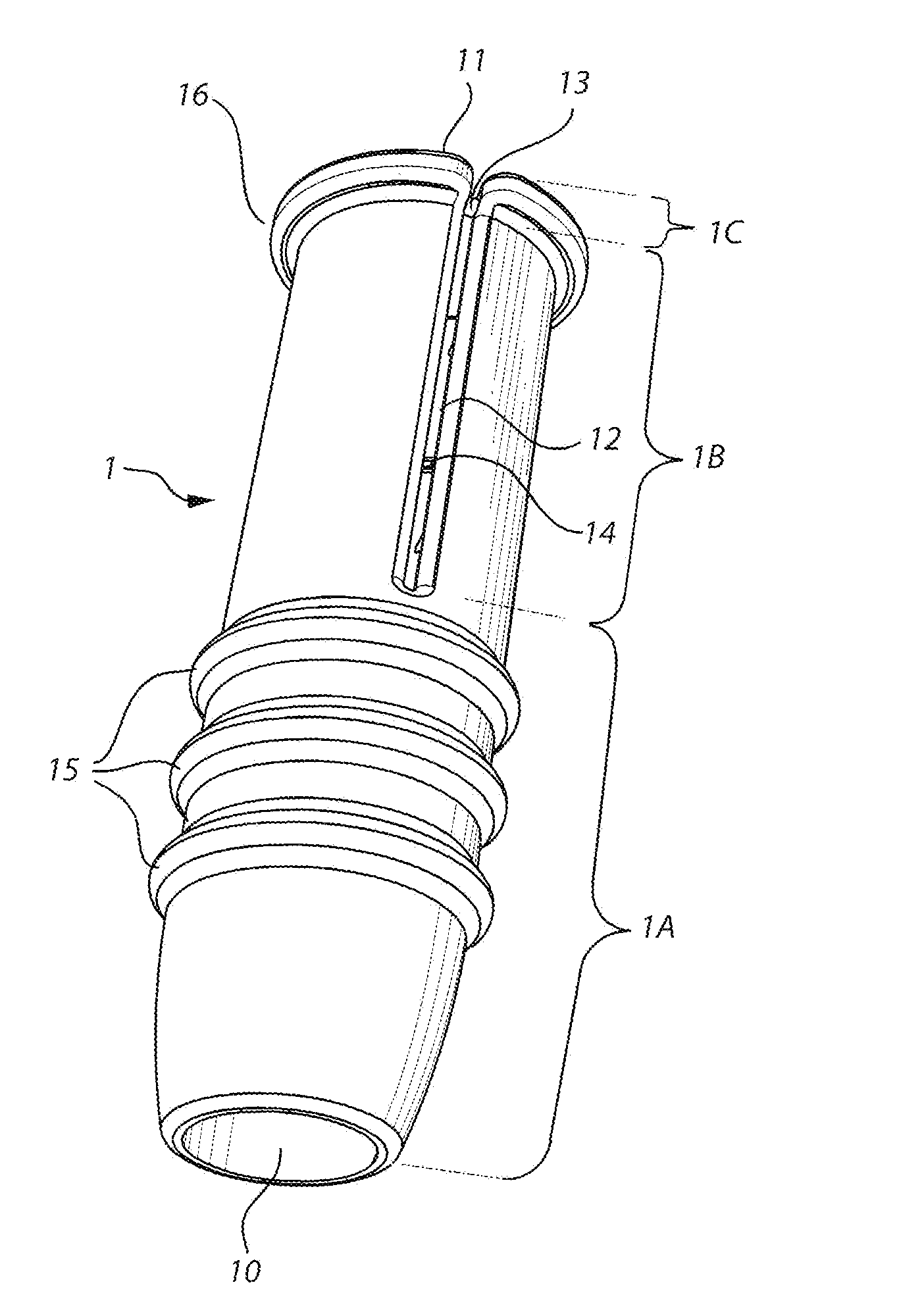 Catheter with partially slitted insertion aid