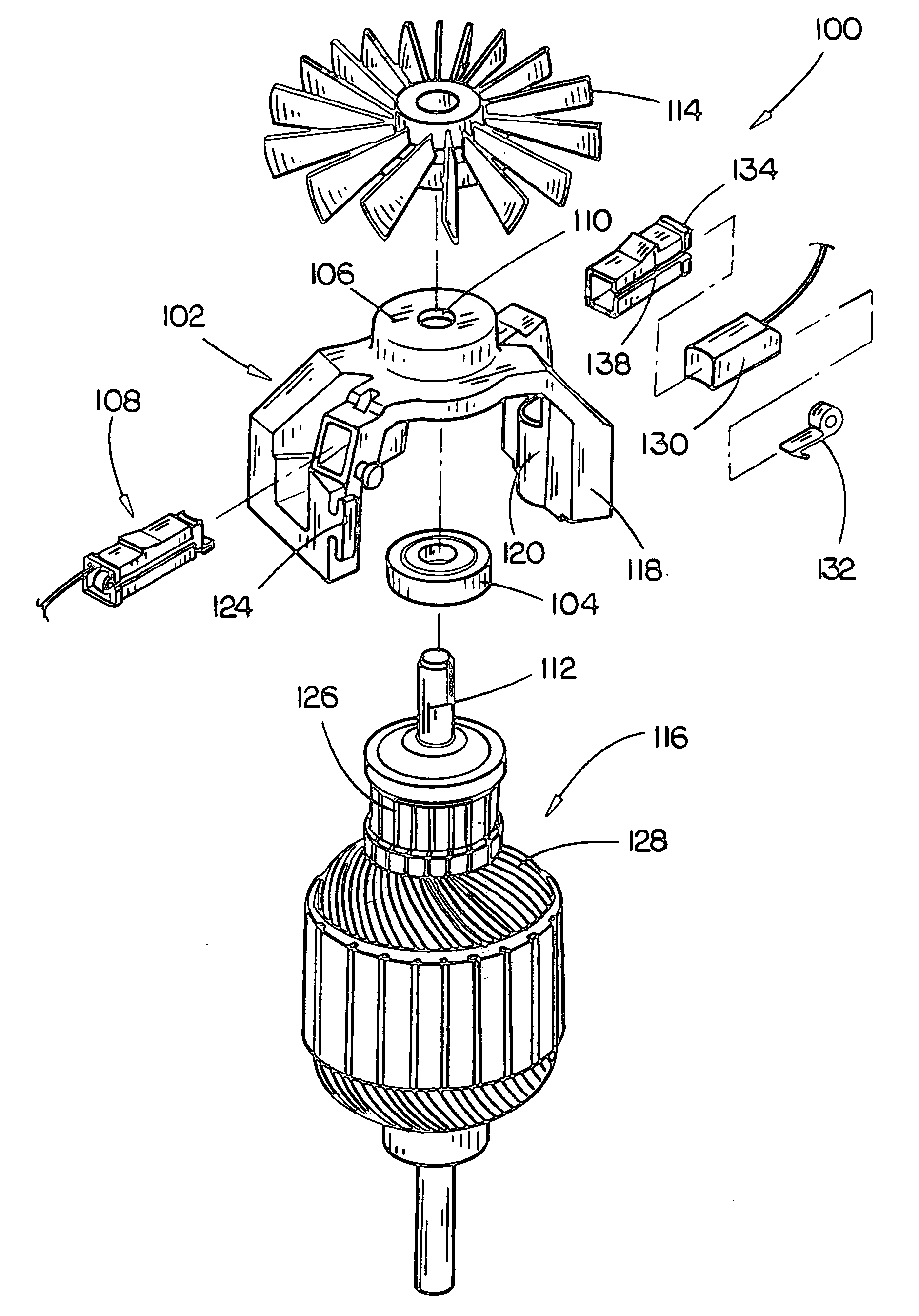 Bearing support for motors