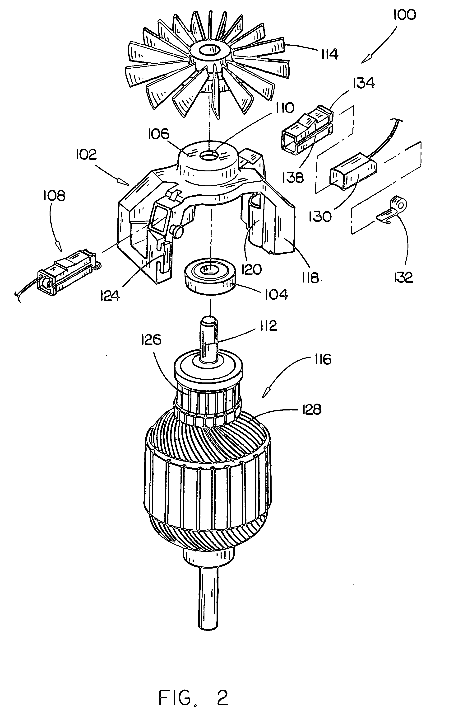 Bearing support for motors