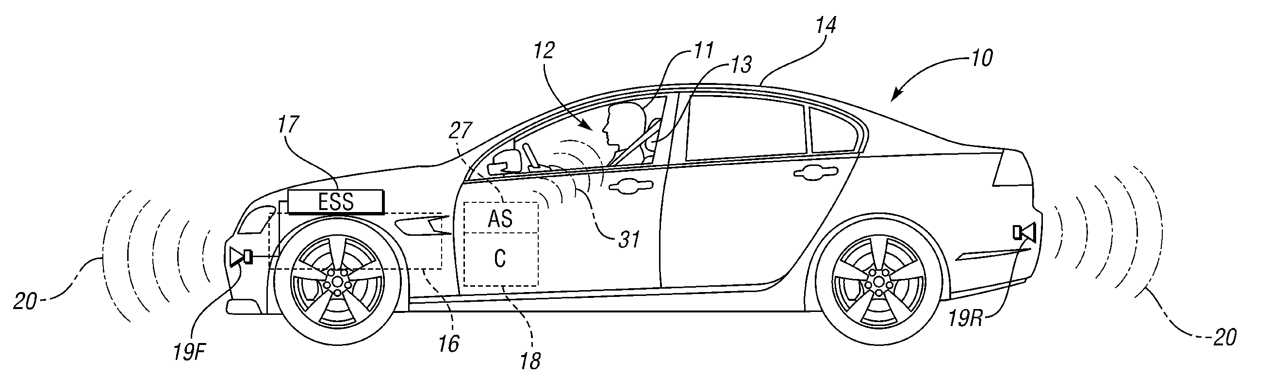 Vehicle interior active noise cancellation
