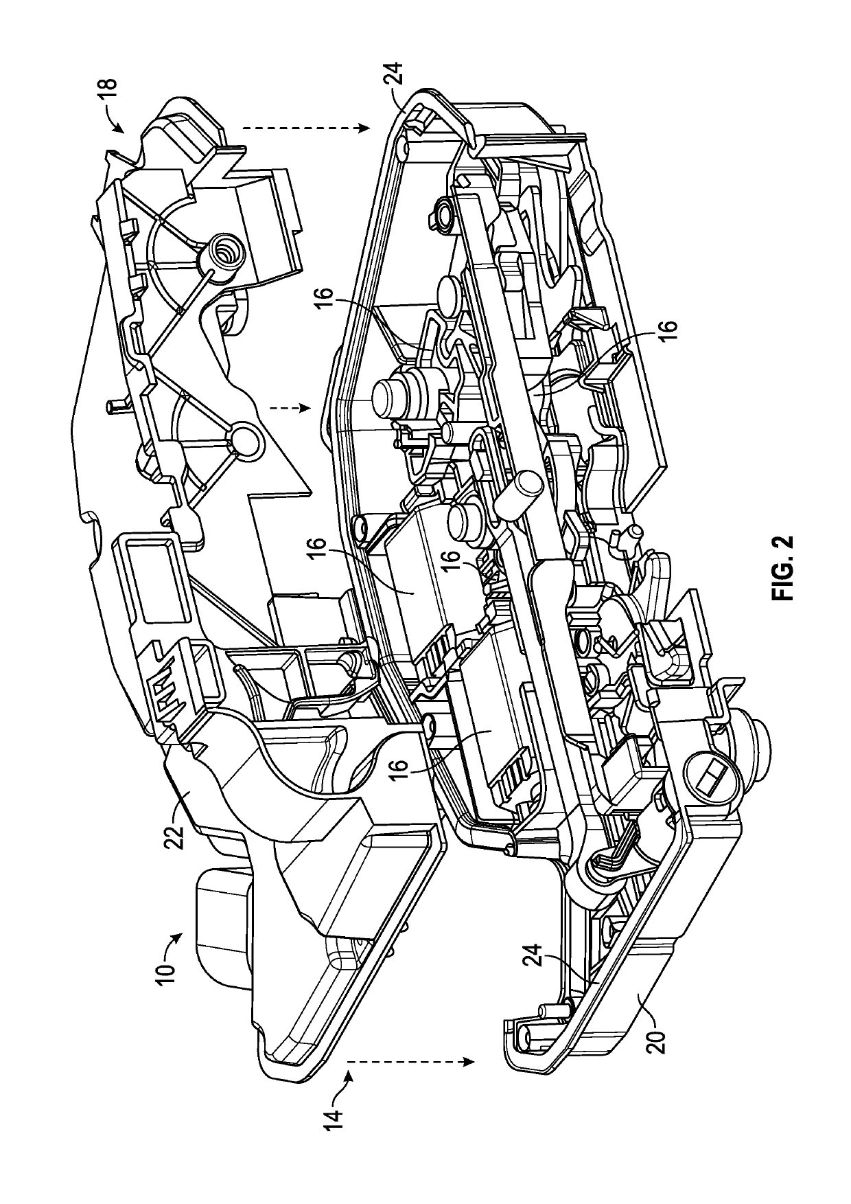 Latch housing and method for isolating components in a latch housing