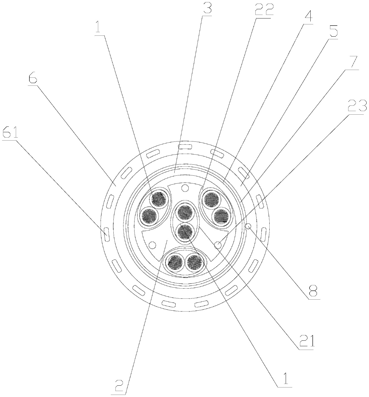 Anti-static network cable with good stability for rail transit