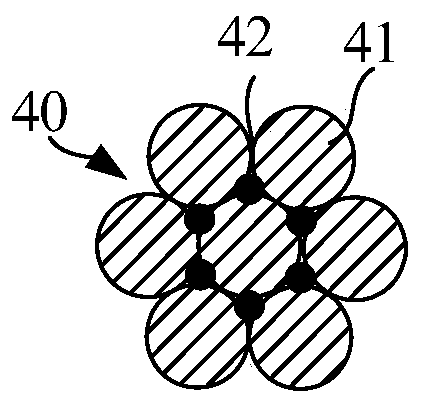 Graphite grounding cable connecting device and graphite grounding cable connecting method