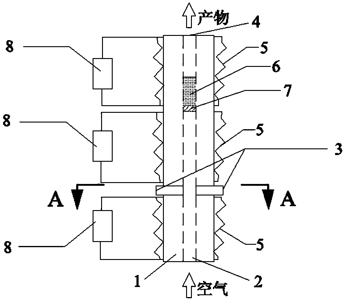 Fluidized bed reactor for preparing ammonia by virtue of pyrolysis of urea