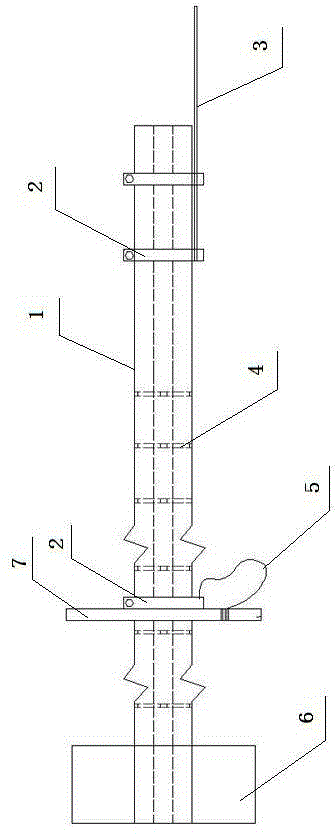 Special adjustable and environment-friendly support rod for deep sea aquiculture and fabrication method of support rod