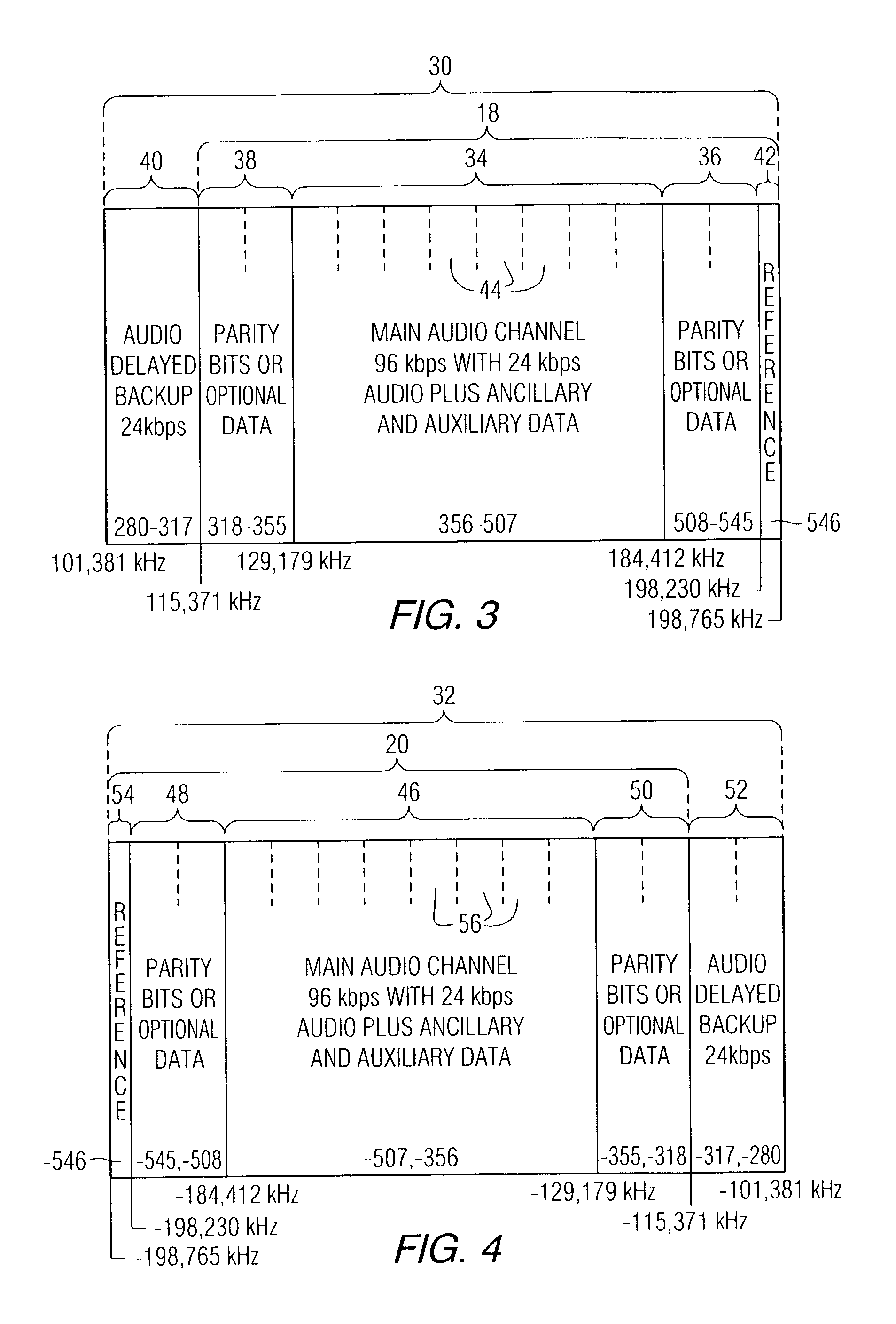 Method and apparatus for transmission and reception of FM in-band on-channel digital audio broadcasting