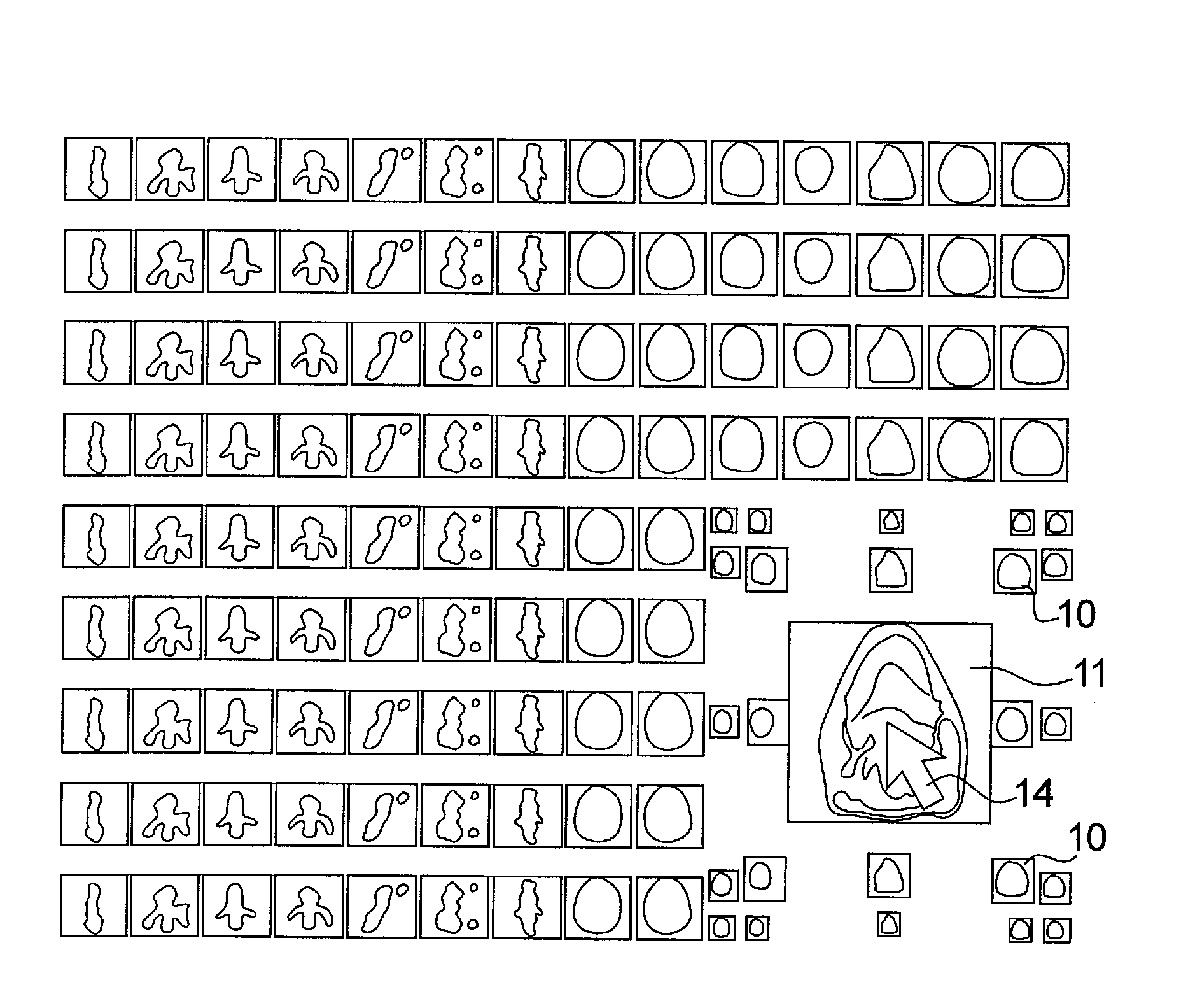 Method and user interface for the graphical presentation of medical data