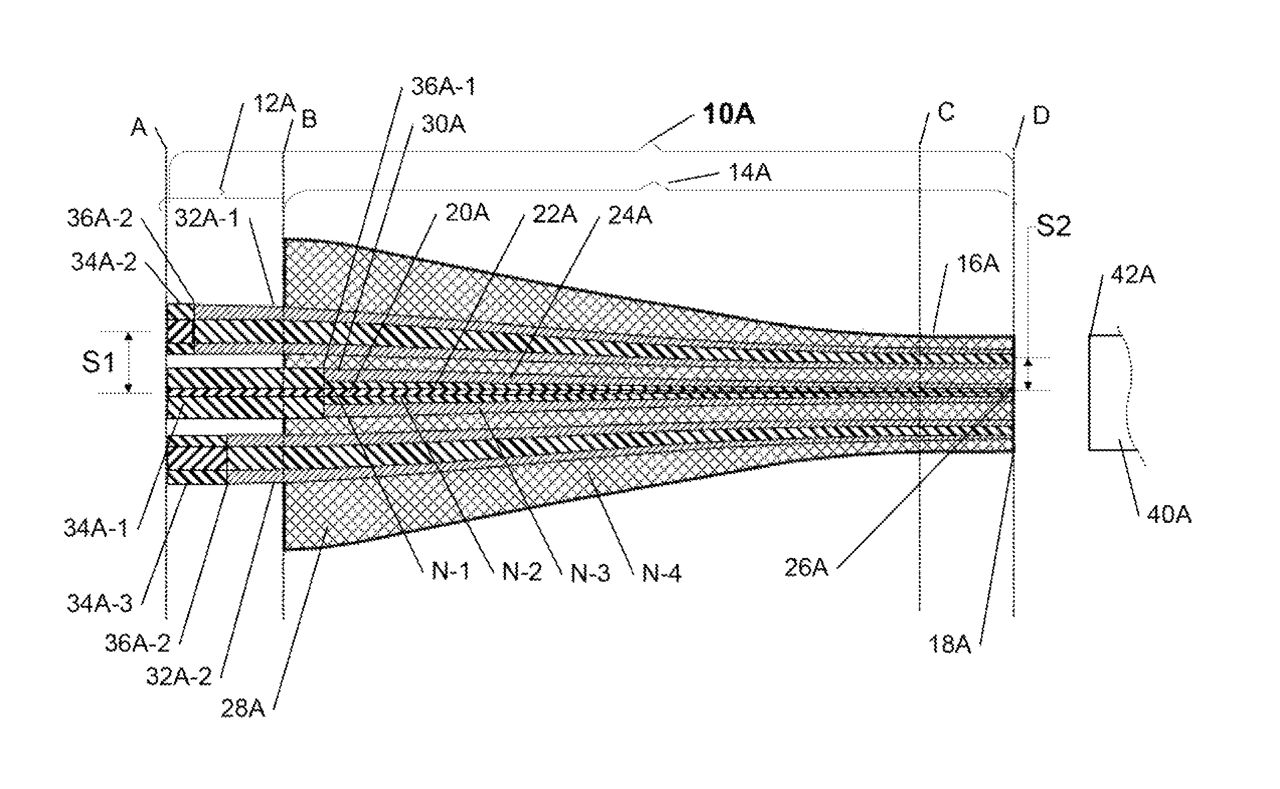 Configurable pitch reducing optical fiber array