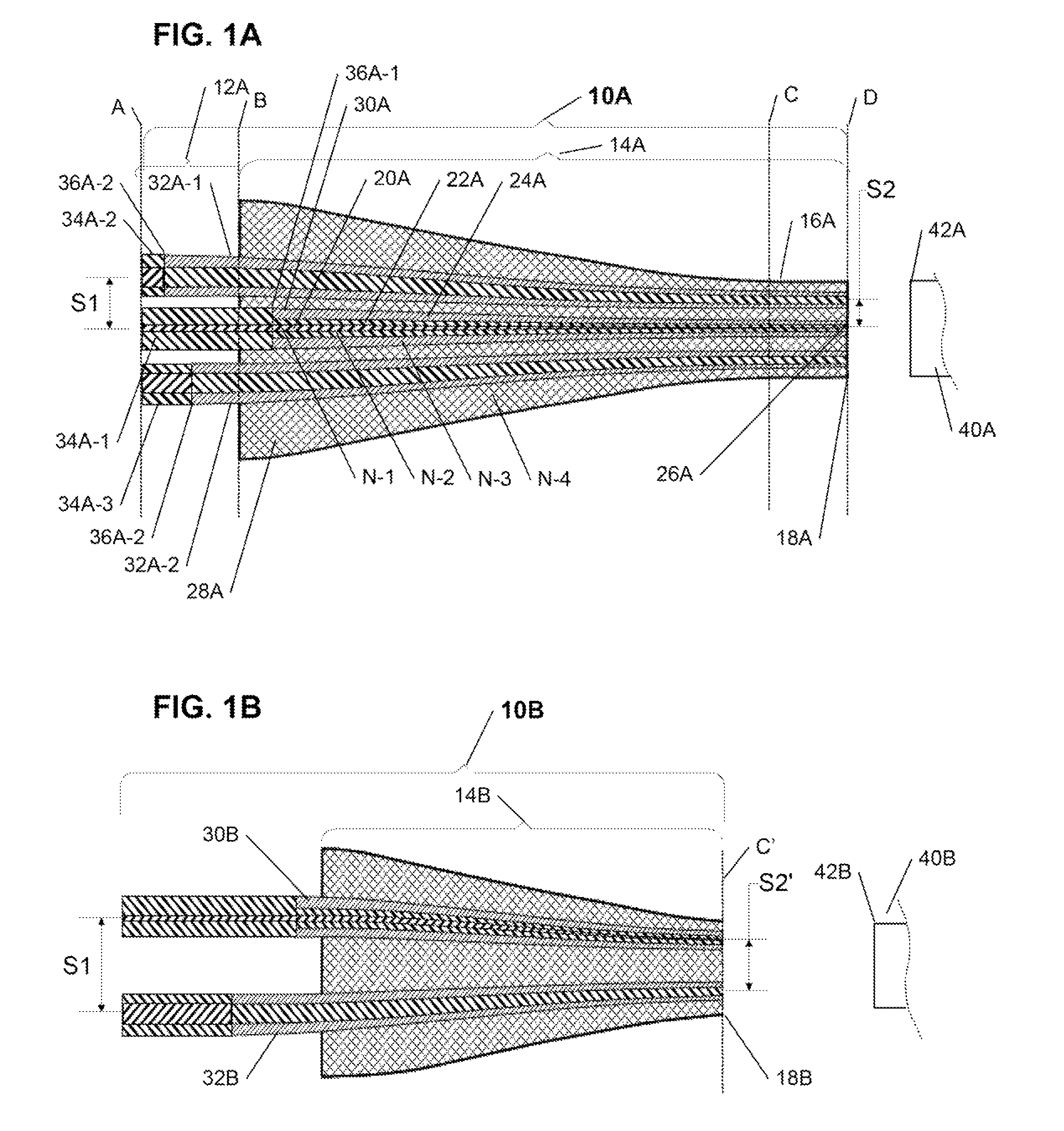 Configurable pitch reducing optical fiber array