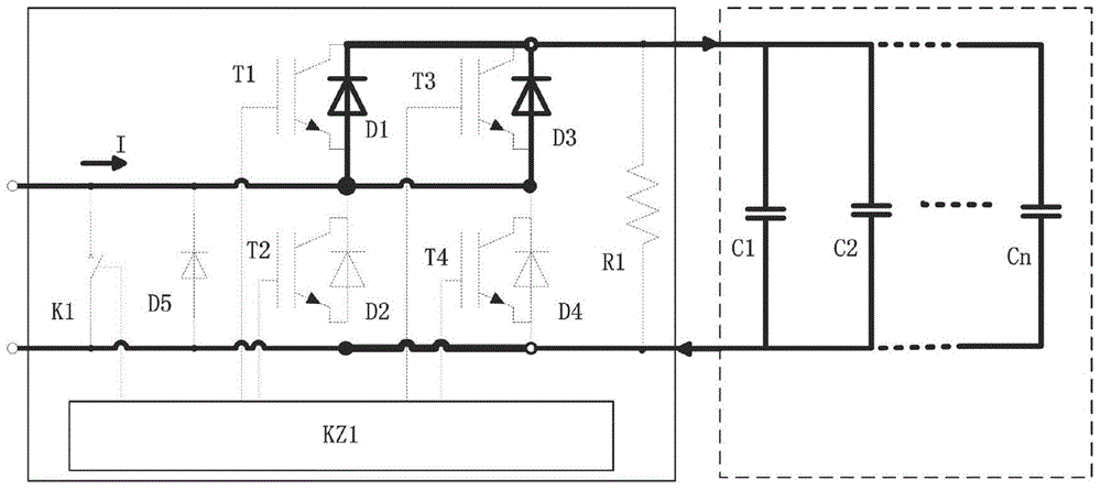 Modular multi-electric-level current converter and converter valve module unit thereof
