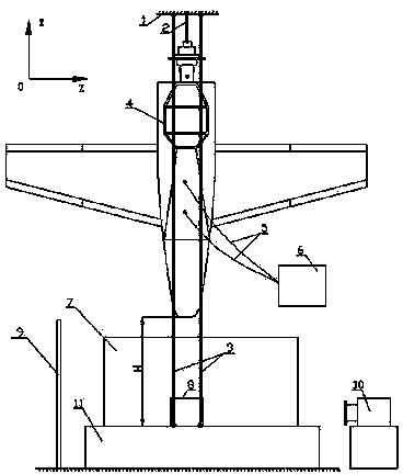 General-purpose plane vertical crash test device and test method