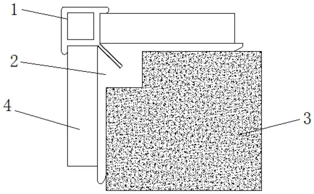 Novel mounting structure of fabricated wall surface closing-in strip