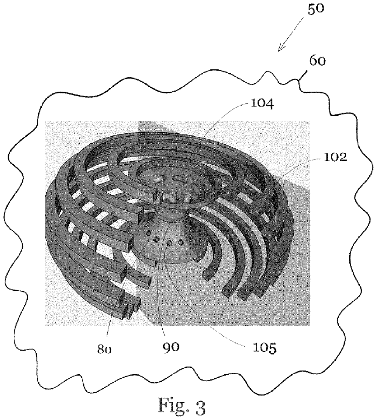 Plasma confinement device with helical current and fluid flow