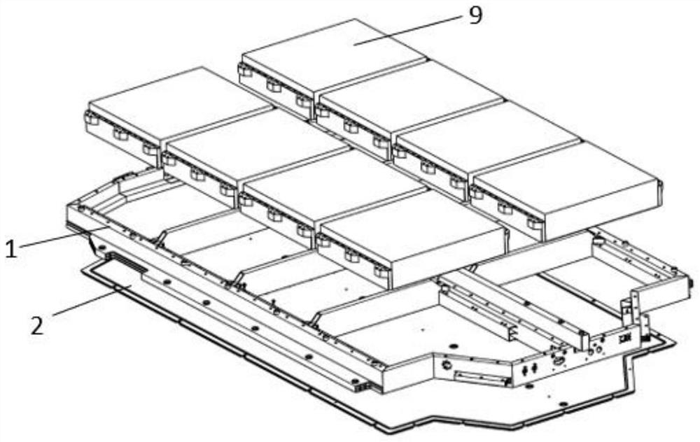 Liquid-cooled battery tray and battery box
